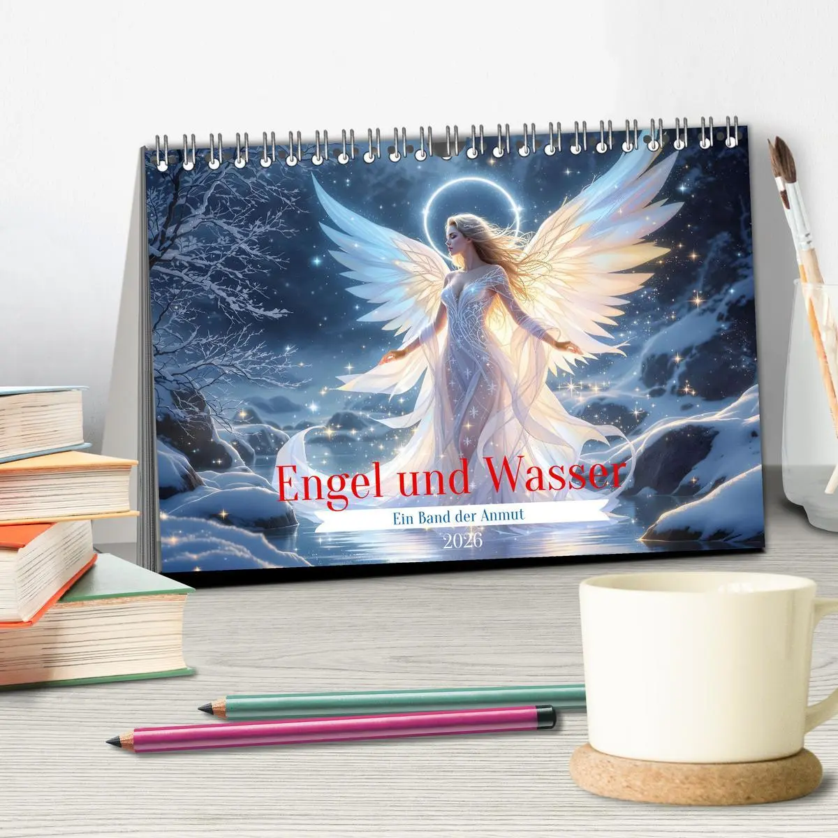 Bild: 9783457249437 | Engel und Wasser - Ein Band der Anmut (Tischkalender 2026 DIN A5...