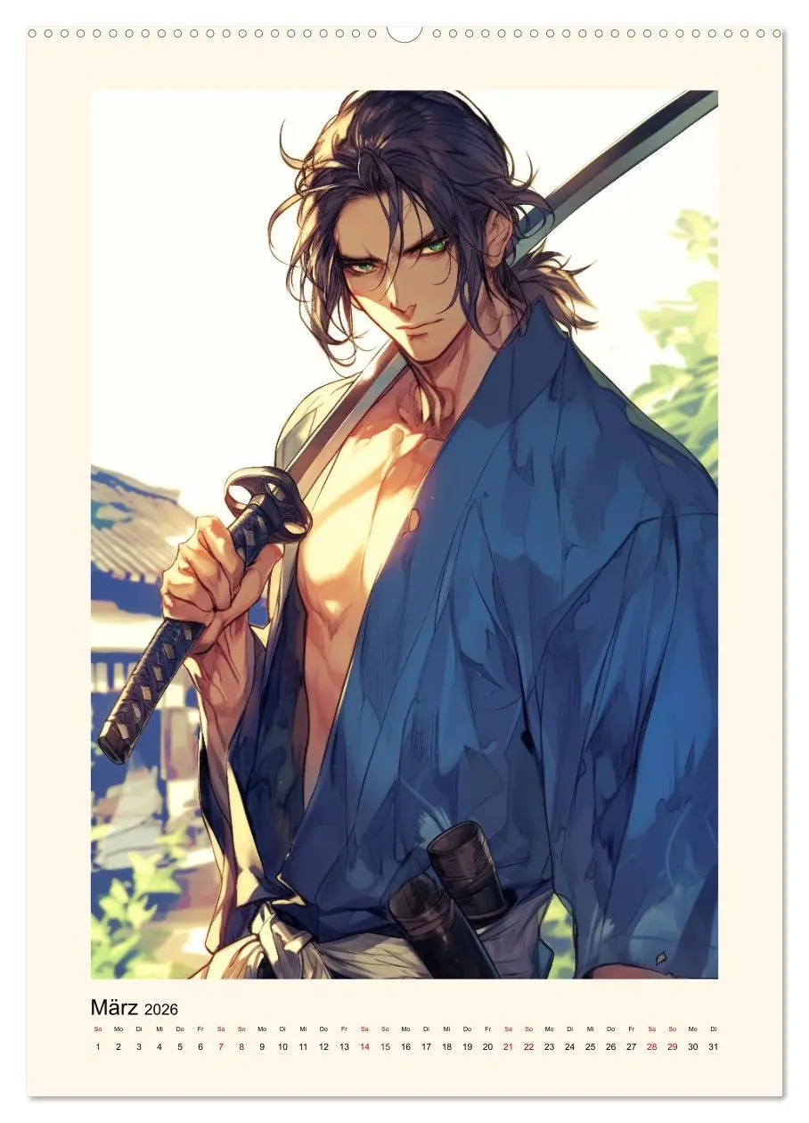 Bild: 9783516269437 | Gentle Anime Warriors (Wandkalender 2026 DIN A2 hoch), CALVENDO...