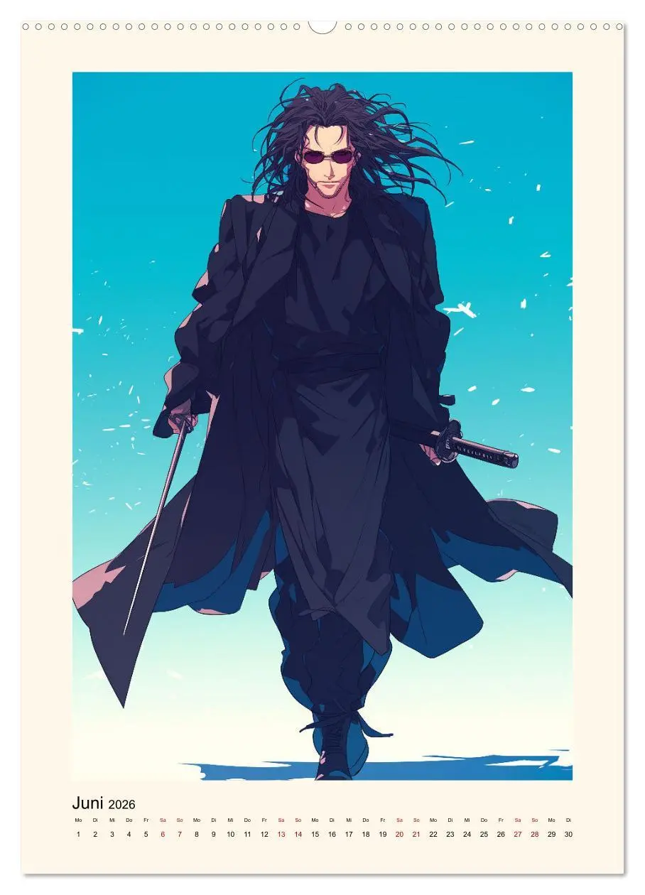 Bild: 9783516269437 | Gentle Anime Warriors (Wandkalender 2026 DIN A2 hoch), CALVENDO...