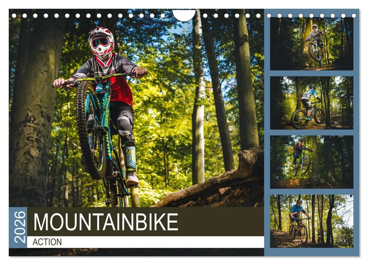 Cover: 9783516019537 | Mountainbike Action (Wandkalender 2026 DIN A4 quer), CALVENDO...