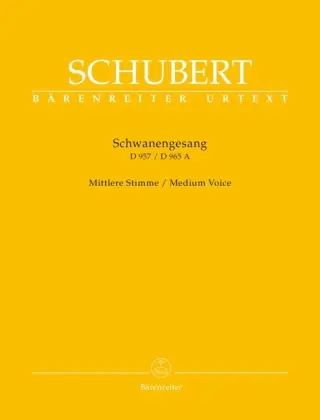 Cover: 9790006529537 | Schwanengesang D.957 / D.965a - Medium Voice | Franz Schubert | Buch