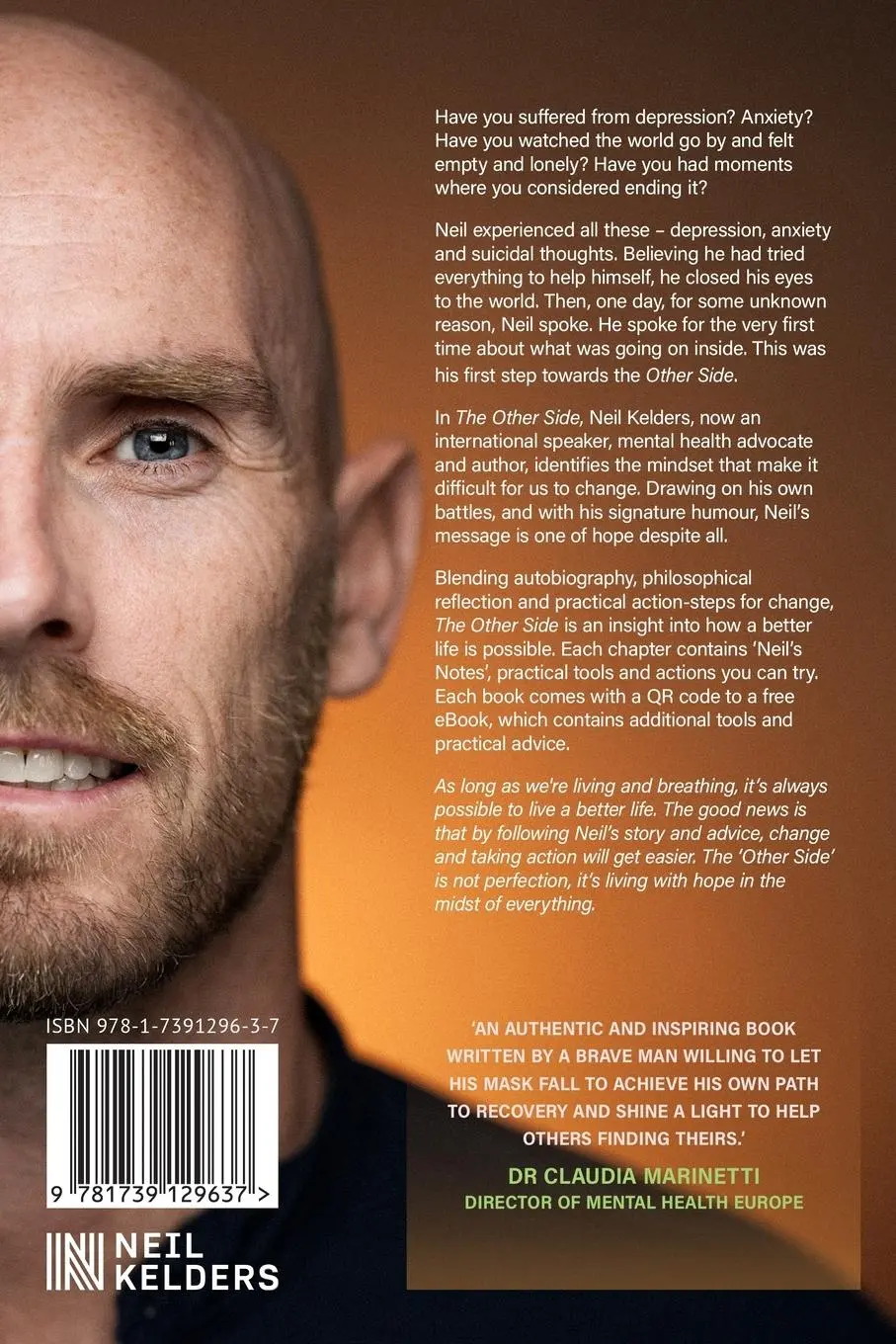 Rückseite: 9781739129637 | The Other Side | A Memoir of Hope in the Midst of Depression | Kelders