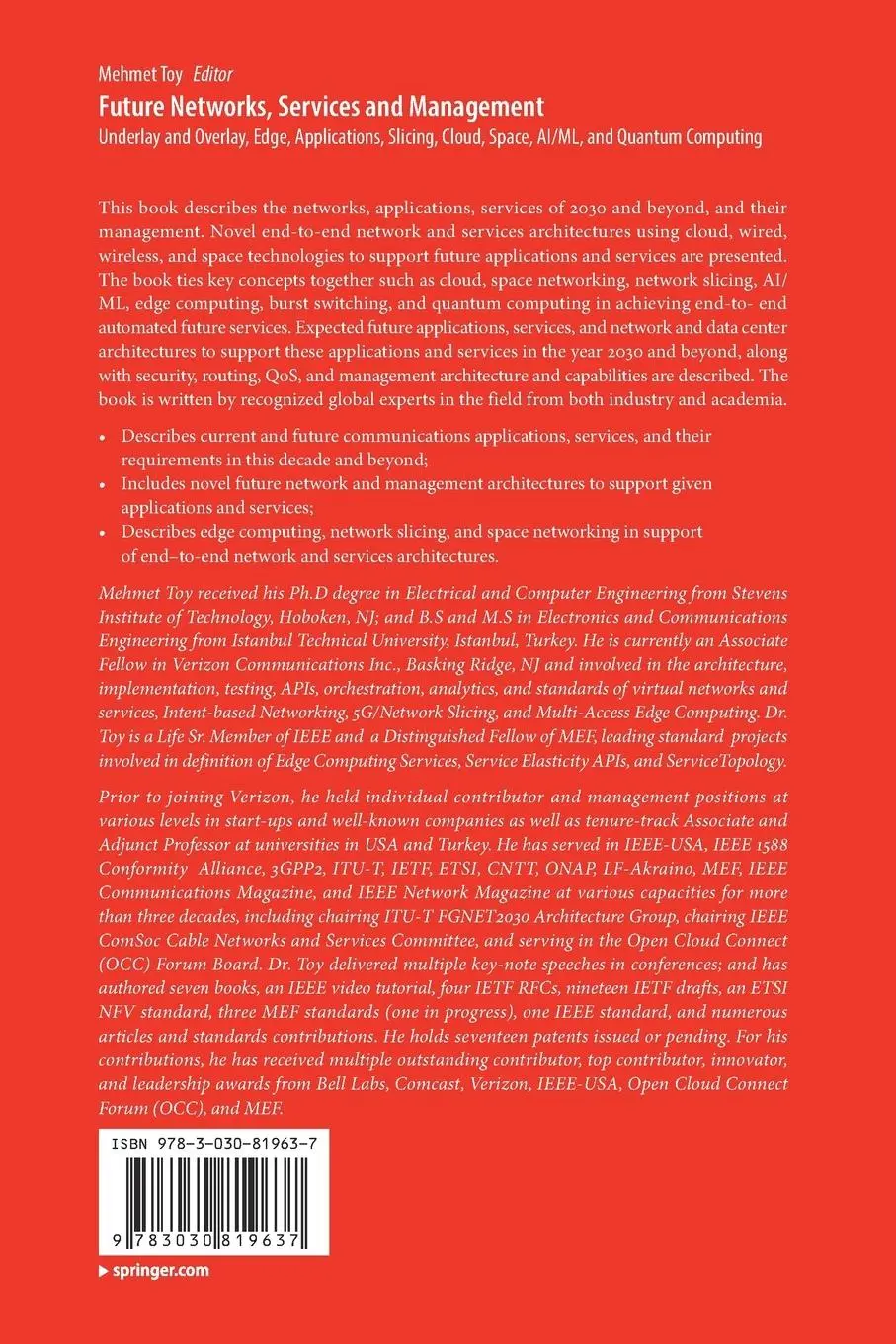 Rückseite: 9783030819637 | Future Networks, Services and Management | Mehmet Toy | Taschenbuch