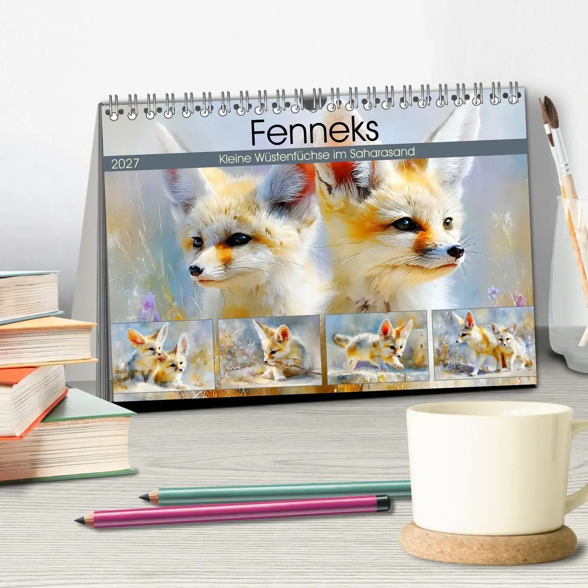 Bild: 9783516799637 | Fenneks. Kleine Wüstenfüchse im Saharasand (Tischkalender 2027 DIN...
