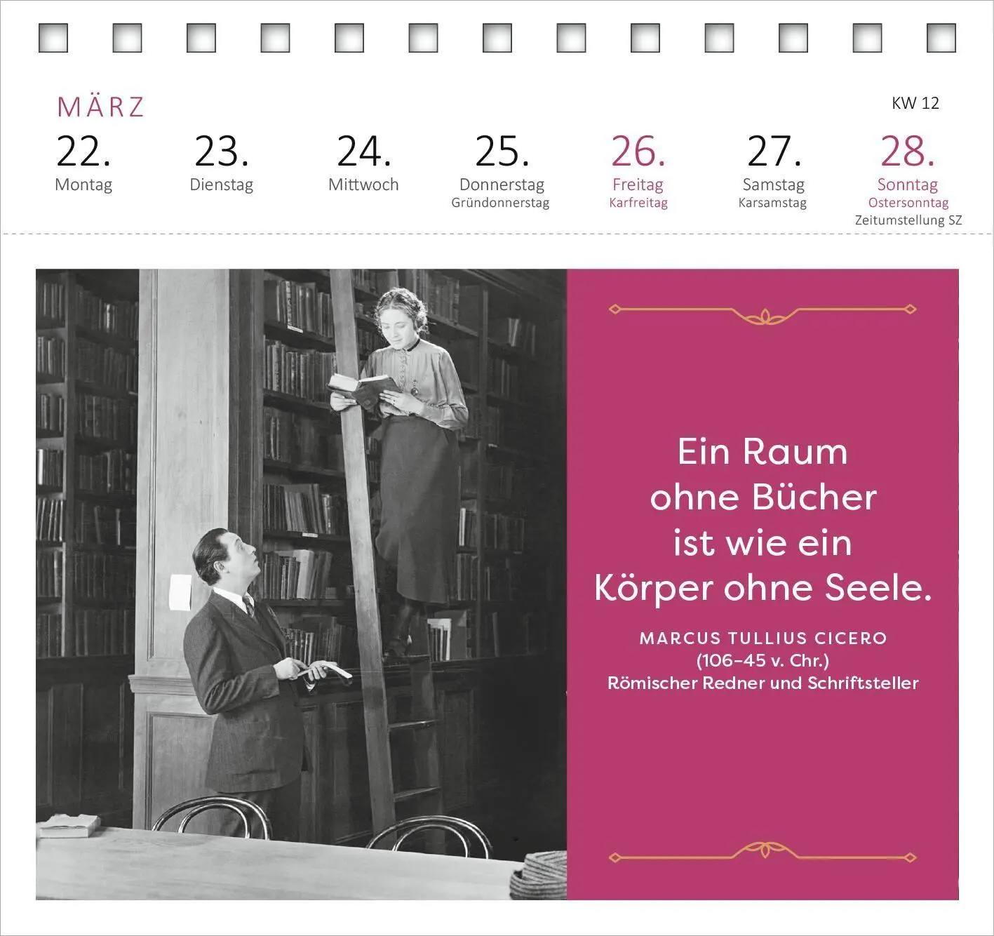 Bild: 4014489139737 | Postkartenkalender Der Literaturkalender 2027 | Kalender | 108 S.