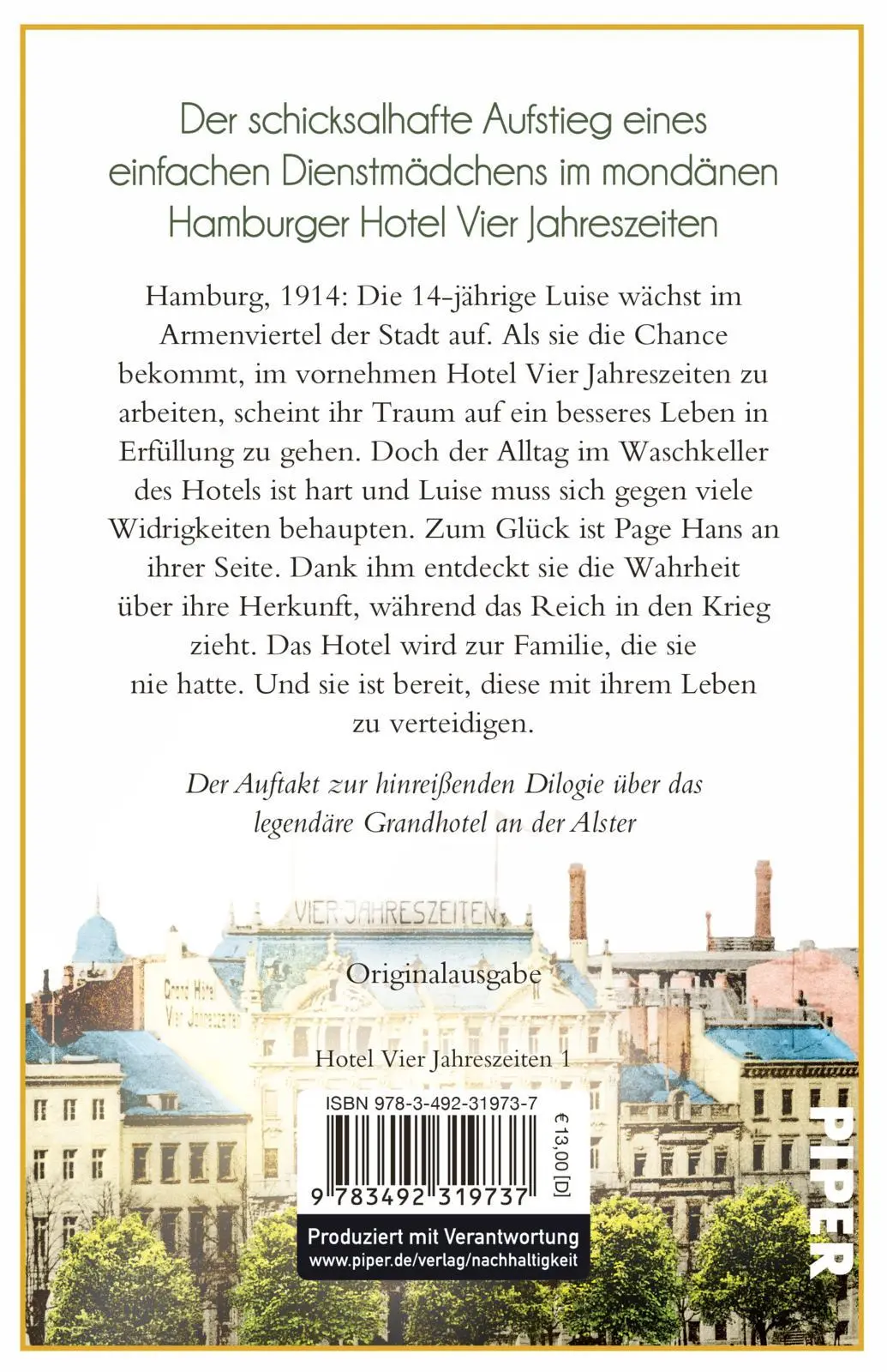 Rückseite: 9783492319737 | Hotel Vier Jahreszeiten - Ein Traum in Gold | Anja Marschall | Buch