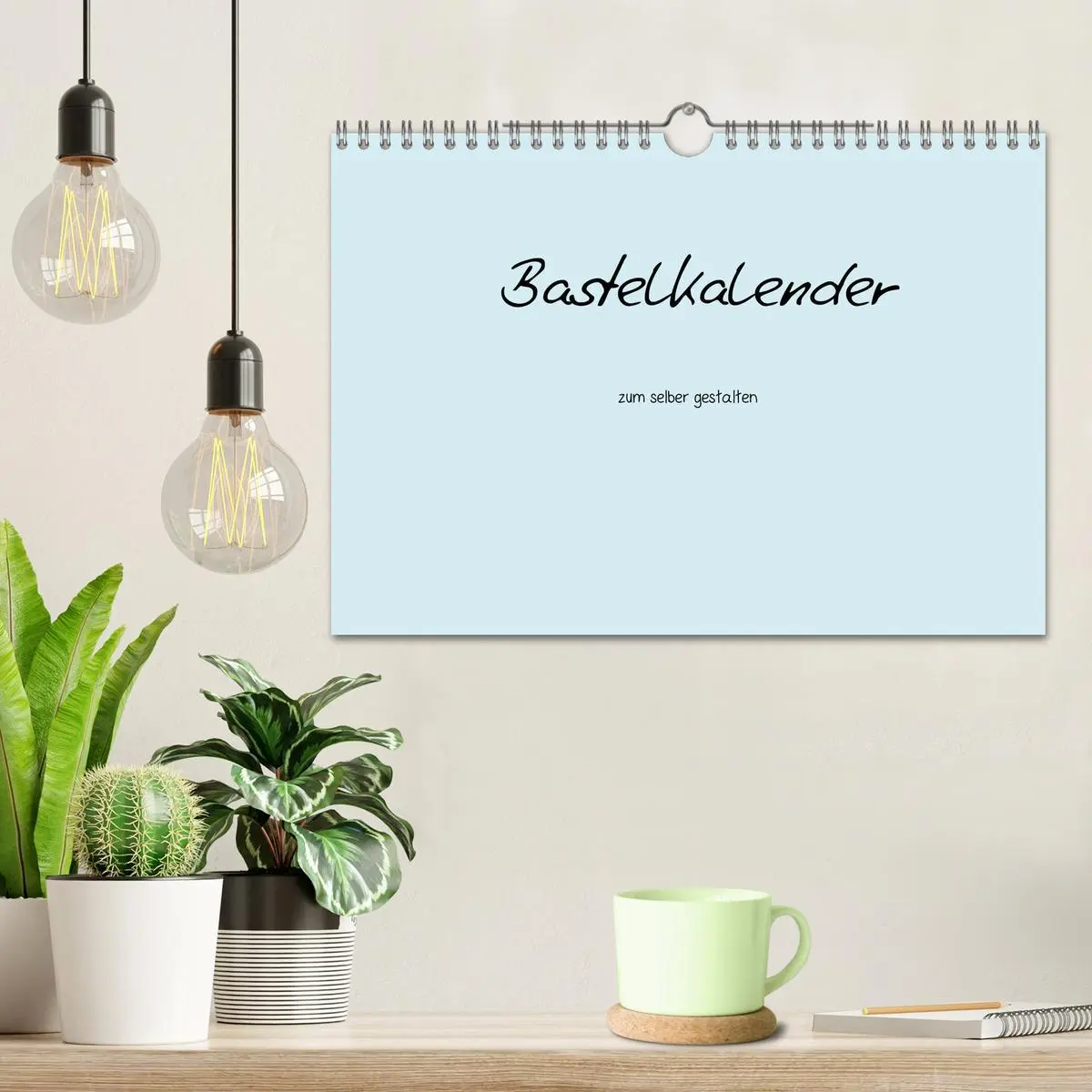 Bild: 9783516169737 | Bastelkalender - hell Blau (Wandkalender 2026 DIN A4 quer),...