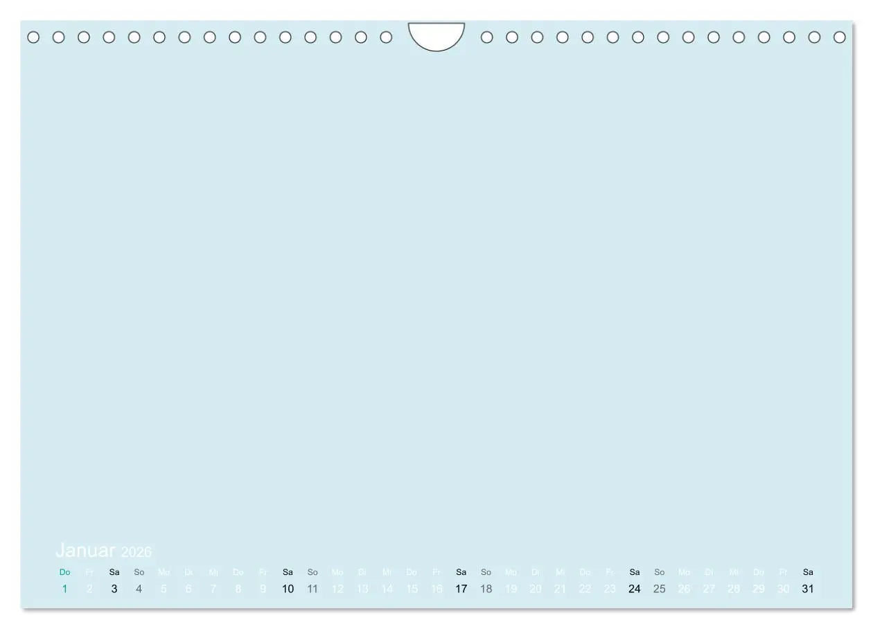 Bild: 9783516169737 | Bastelkalender - hell Blau (Wandkalender 2026 DIN A4 quer),...