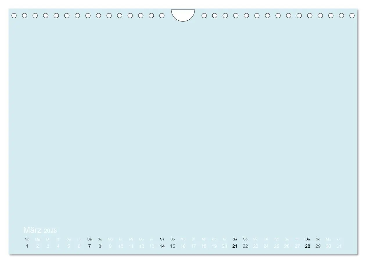 Bild: 9783516169737 | Bastelkalender - hell Blau (Wandkalender 2026 DIN A4 quer),...