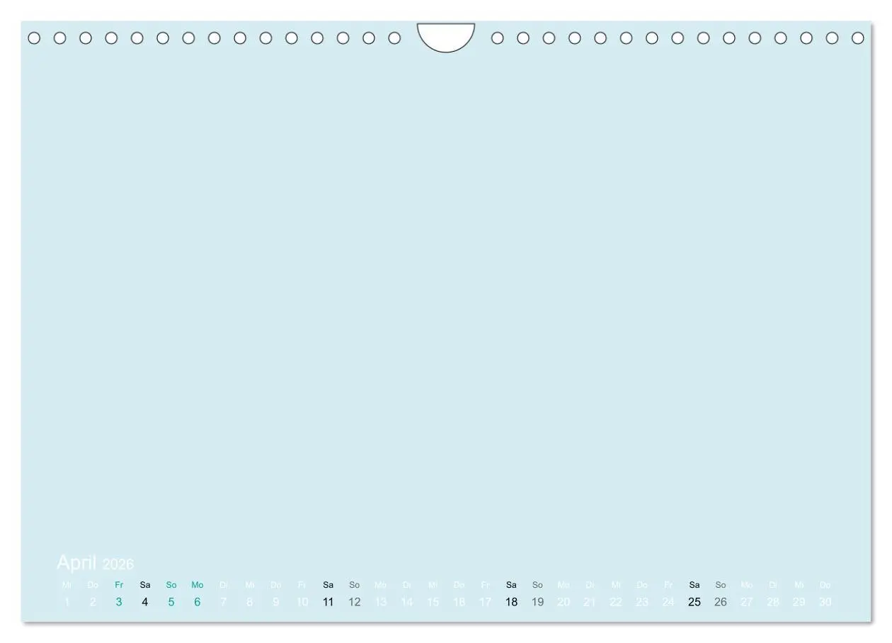 Bild: 9783516169737 | Bastelkalender - hell Blau (Wandkalender 2026 DIN A4 quer),...