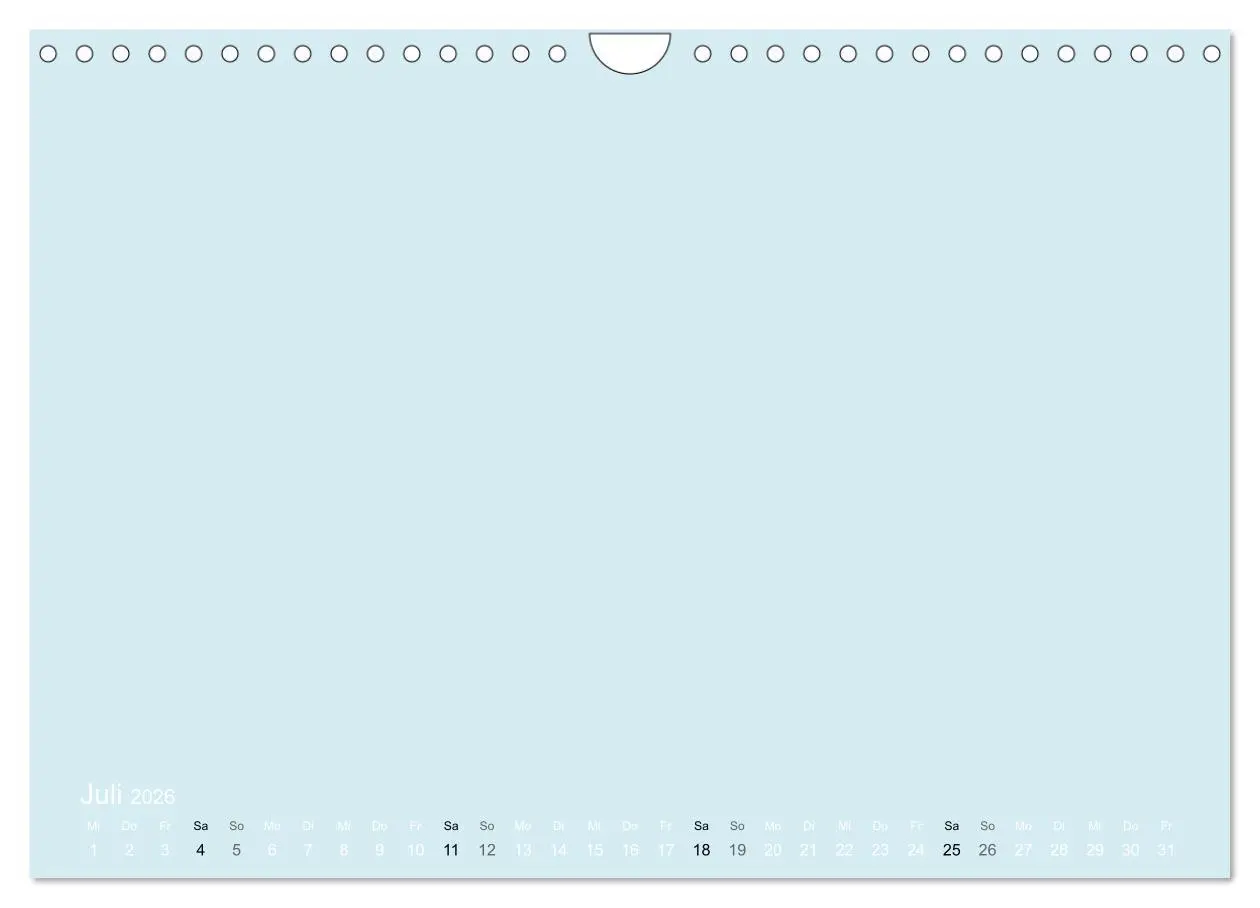 Bild: 9783516169737 | Bastelkalender - hell Blau (Wandkalender 2026 DIN A4 quer),...