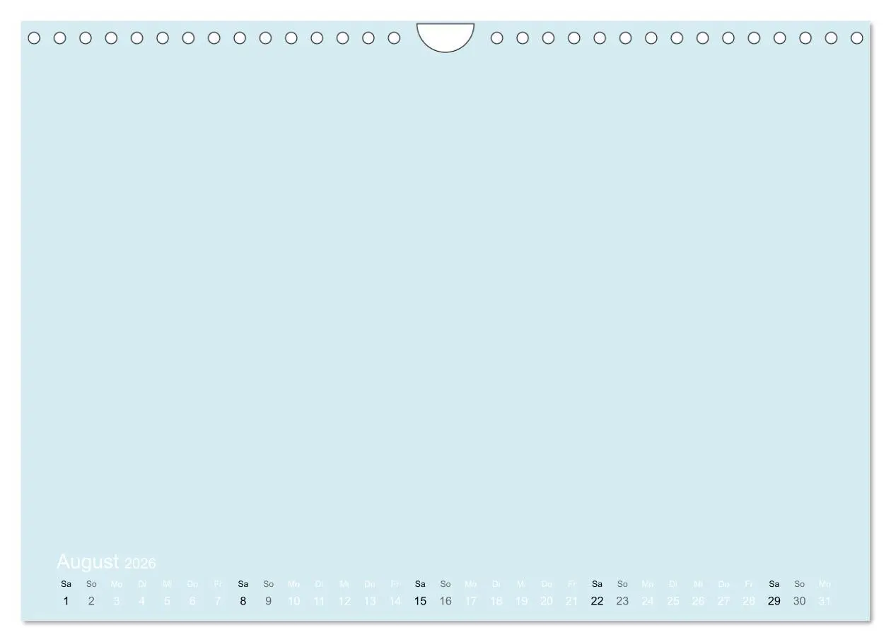 Bild: 9783516169737 | Bastelkalender - hell Blau (Wandkalender 2026 DIN A4 quer),...