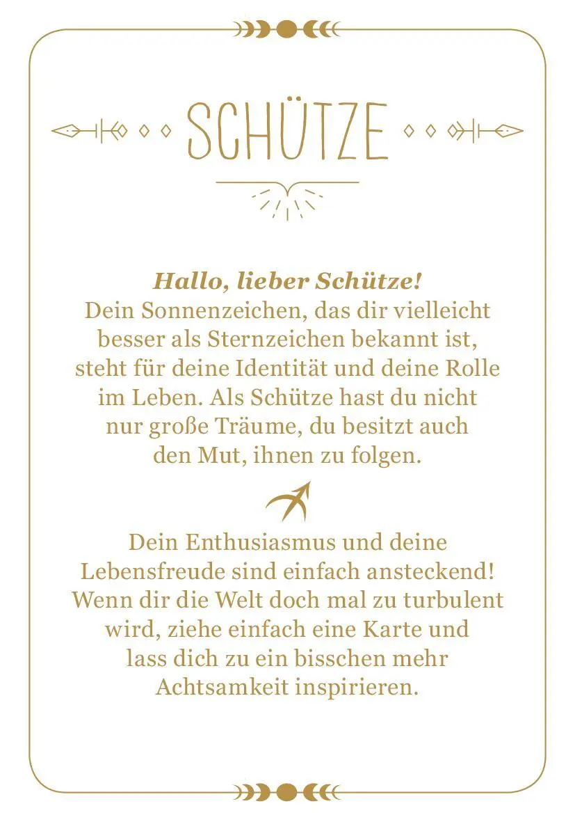 Bild: 9783845849737 | Achtsamkeit für den Schützen | 50 Astro-Kärtchen | Taschenbuch | 51 S.