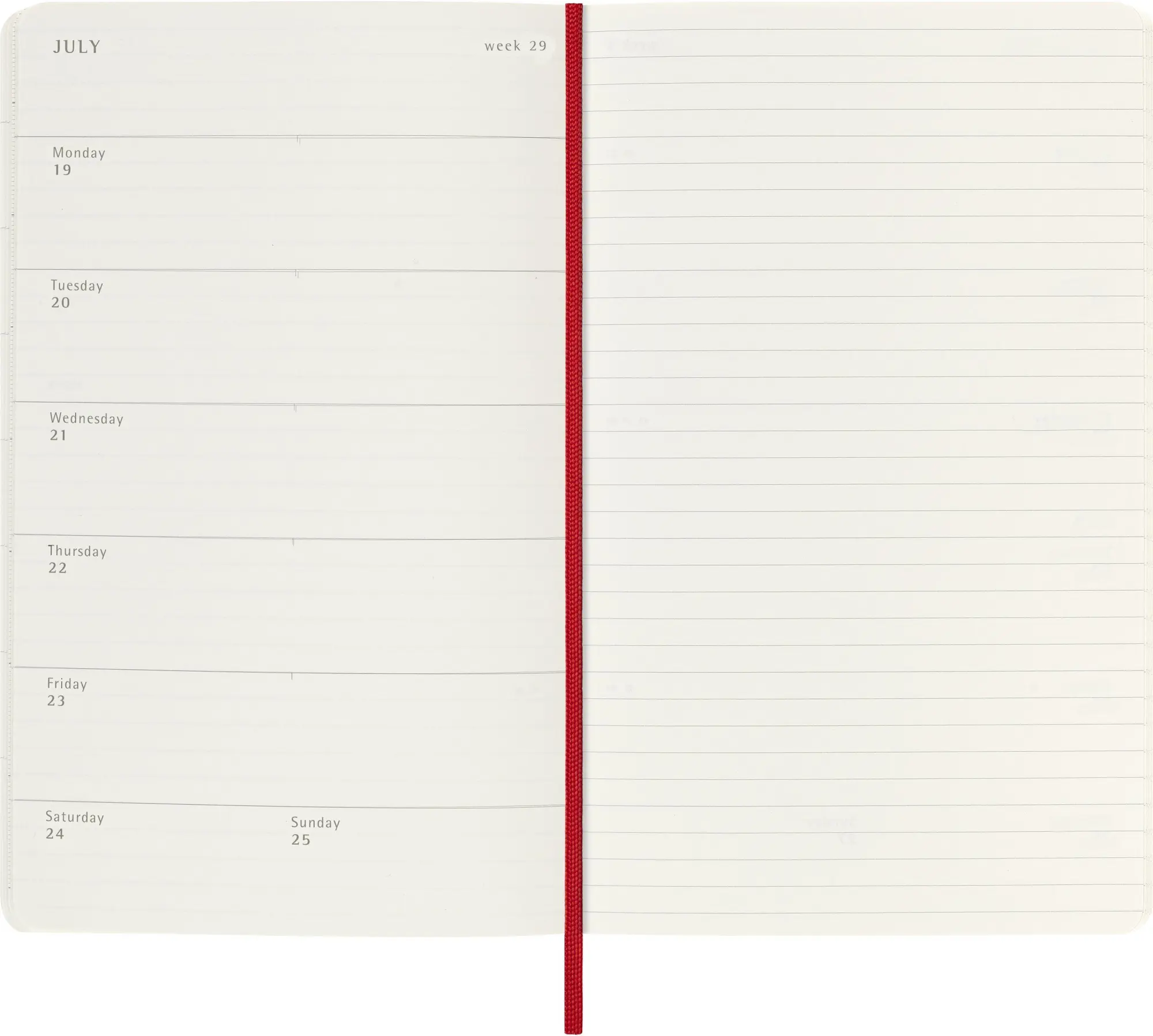 Bild: 8056999279837 | Moleskine 18 Monate Wochen Notizkalender 2026/2027, Large/A5, 1 Wo...