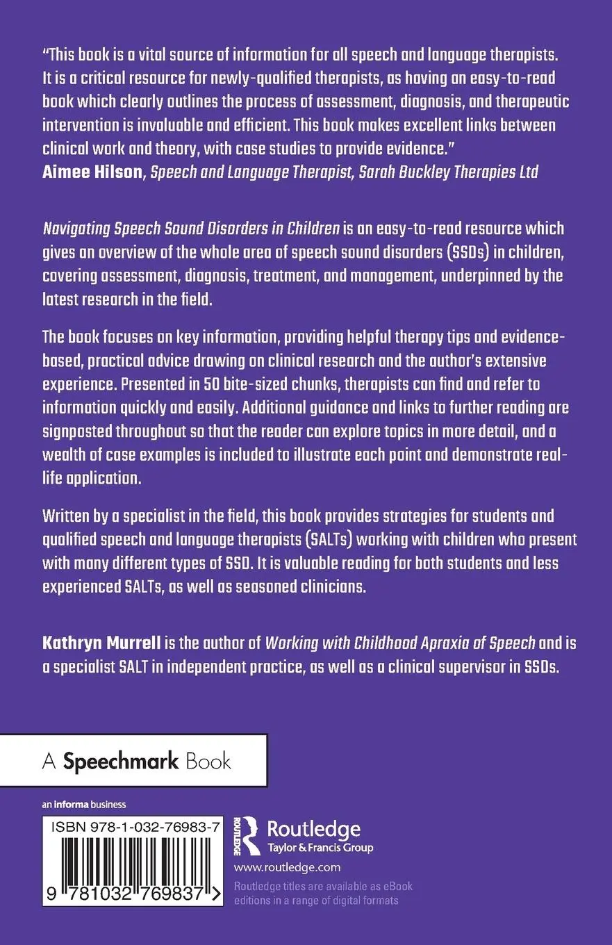 Rückseite: 9781032769837 | Navigating Speech Sound Disorders in Children | Kathryn Murrell | Buch