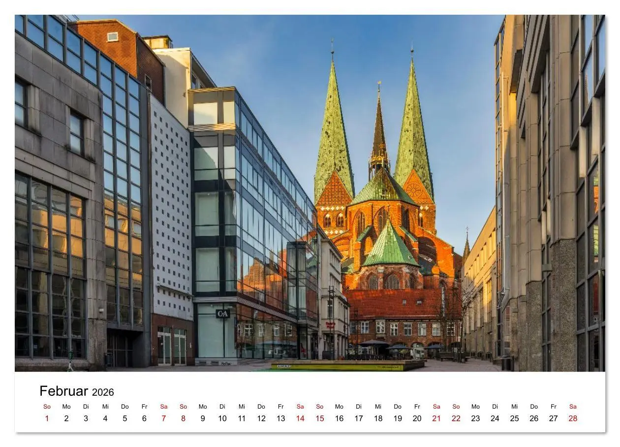 Bild: 9783516609837 | Lübeck - Im Licht der Zeit (Wandkalender 2026 DIN A2 quer),...