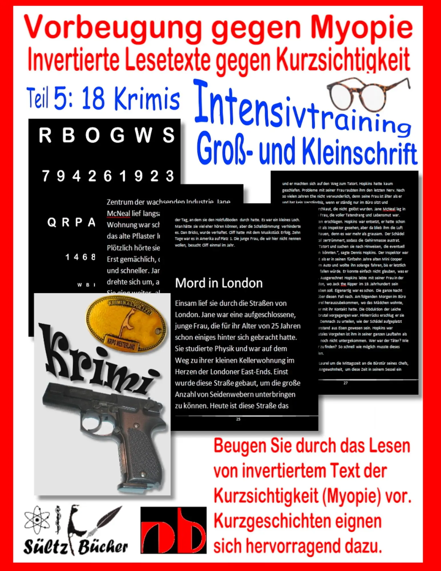 Cover: 9783749429837 | Vorbeugung gegen Myopie - Invertierte Lesetexte gegen...