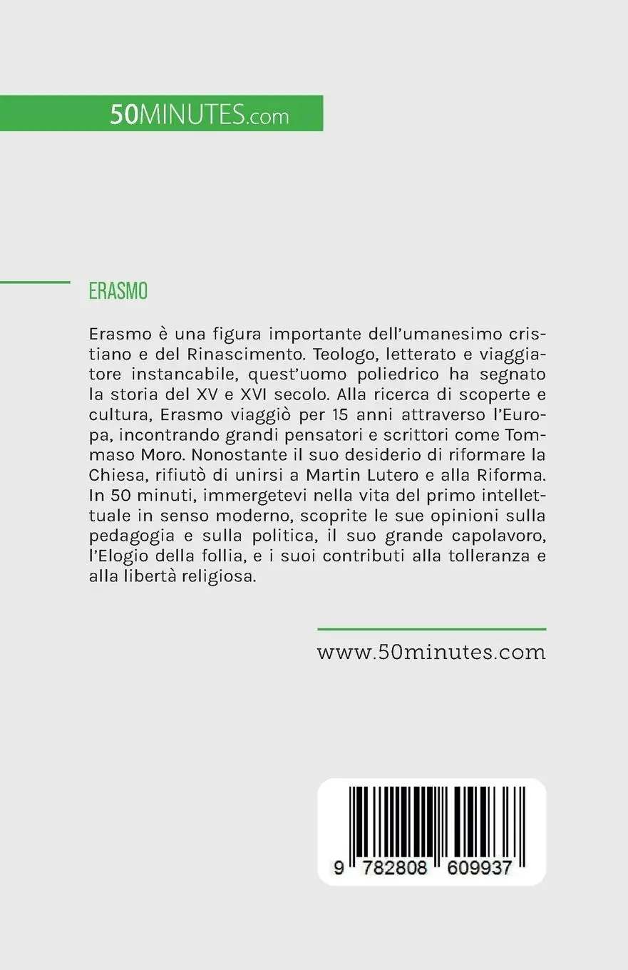 Rückseite: 9782808609937 | Erasmo | La figura dell'umanesimo cristiano | David Cusin | Buch