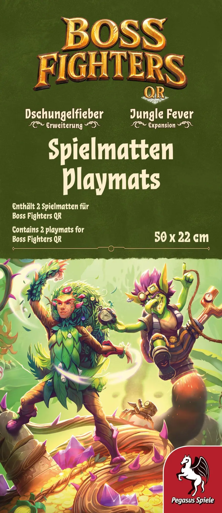 Bild: 4250231750038 | Boss Fighters QR Spielmatten: Dryade und Goblin (2 Stück) | Spiel