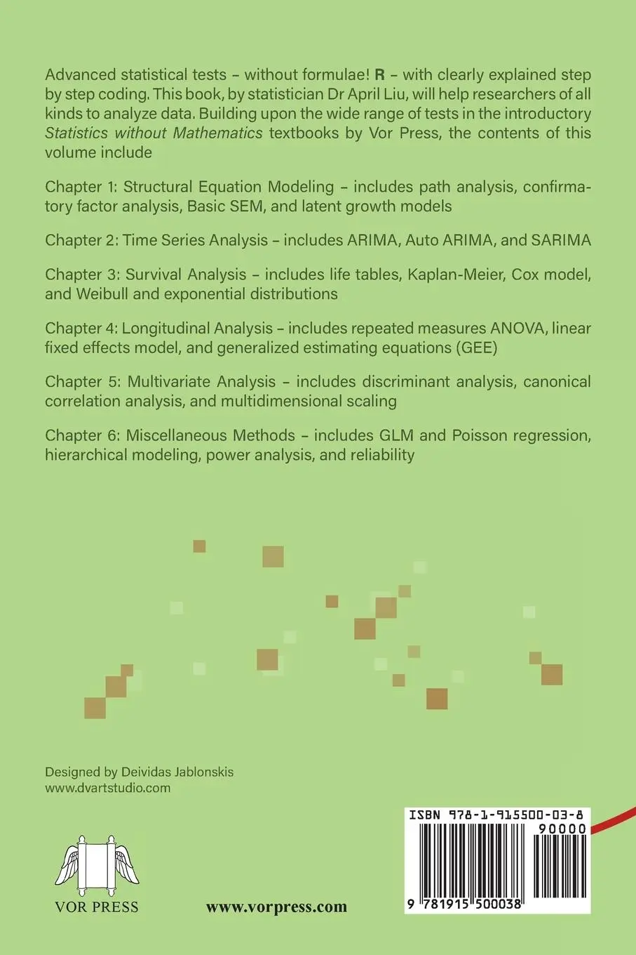 Rückseite: 9781915500038 | Guide to Advanced Statistical Analysis in R | April Liu | Taschenbuch