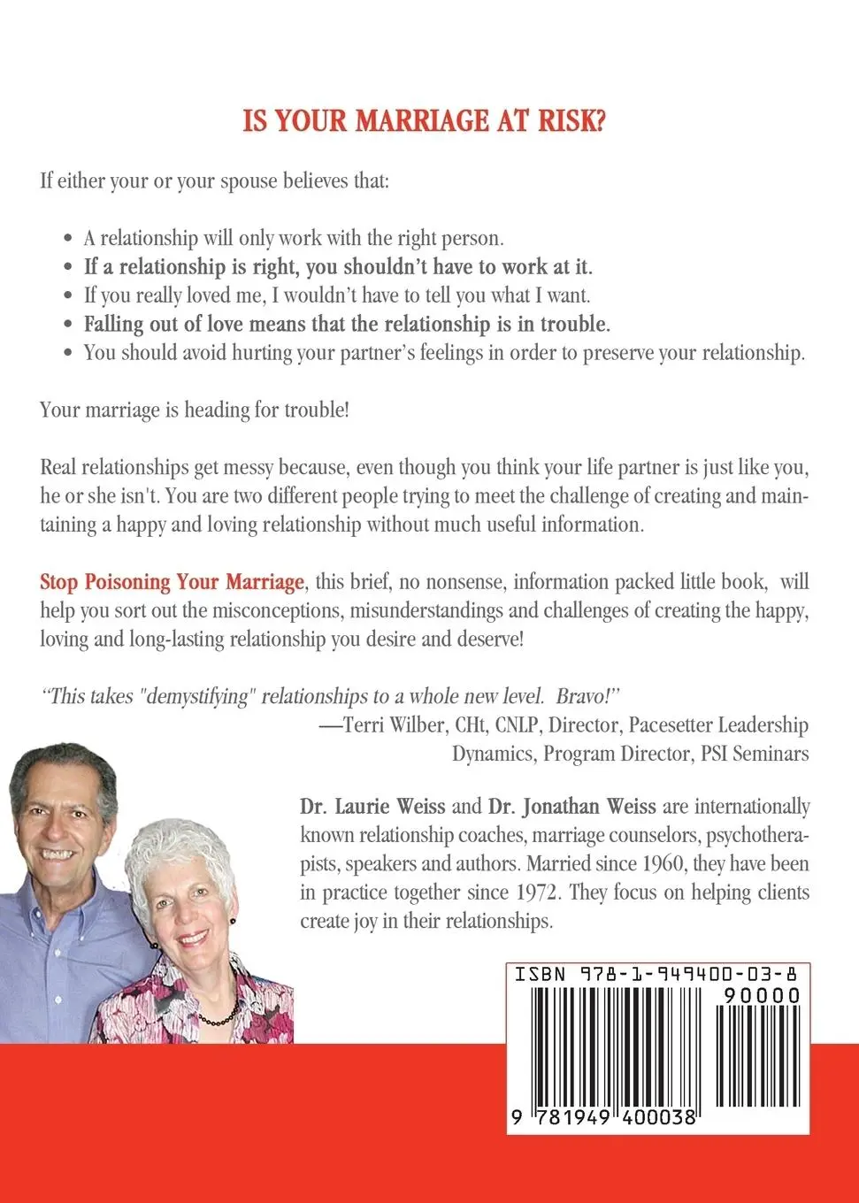 Rückseite: 9781949400038 | Stop Poisoning Your Marriage with These Common Beliefs | Weiss (u. a.)
