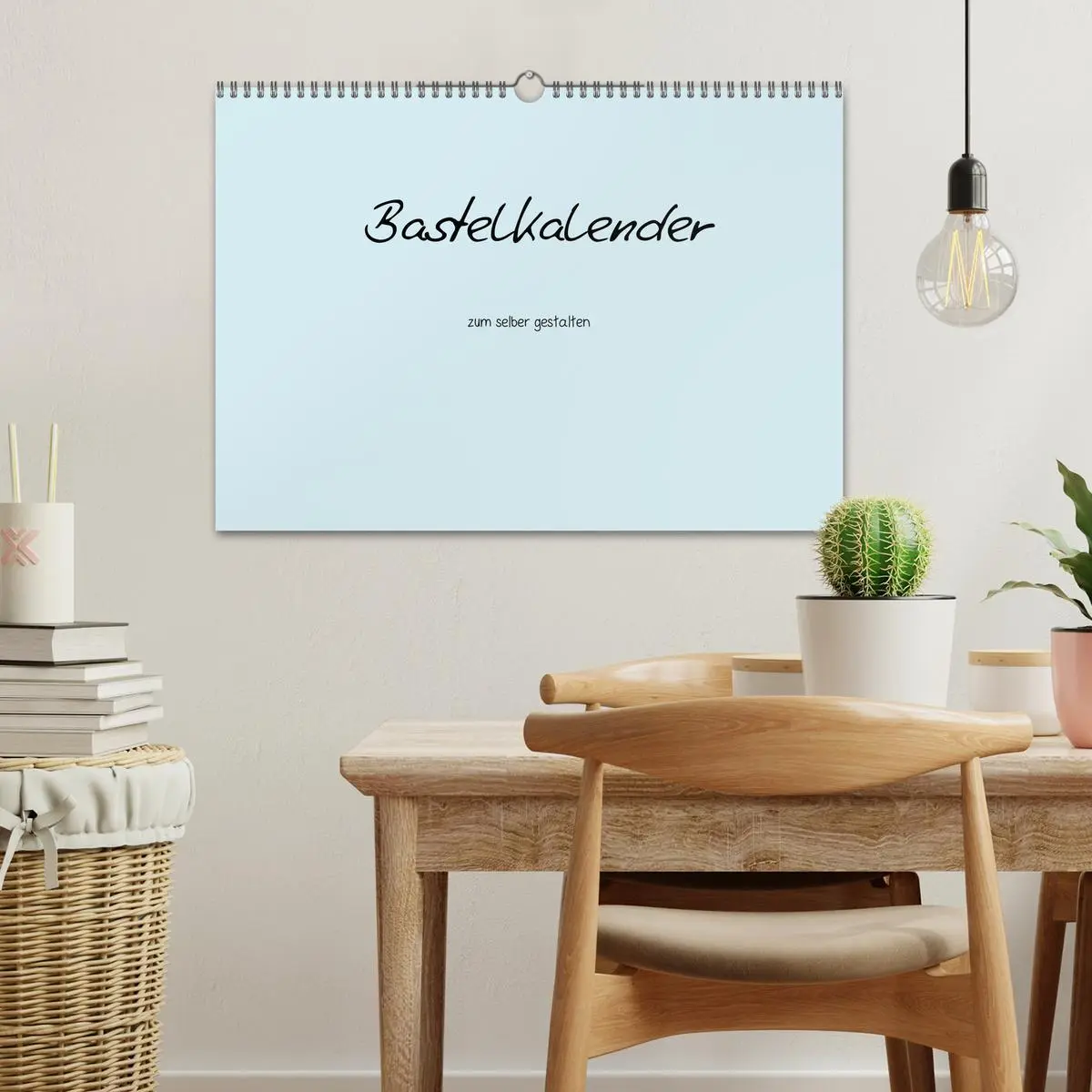 Bild: 9783435770038 | Bastelkalender - hell Blau (Wandkalender 2025 DIN A3 quer),...