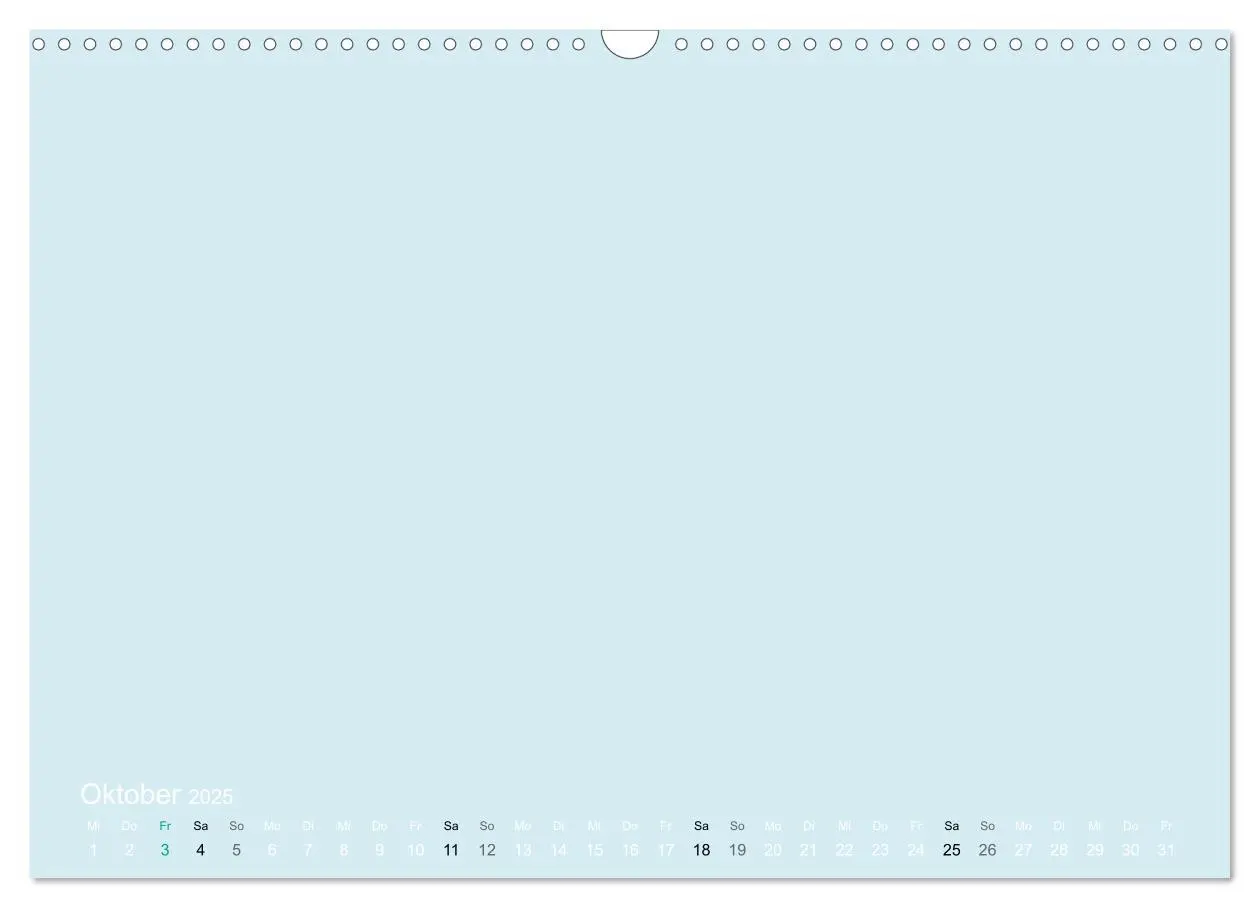 Bild: 9783435770038 | Bastelkalender - hell Blau (Wandkalender 2025 DIN A3 quer),...