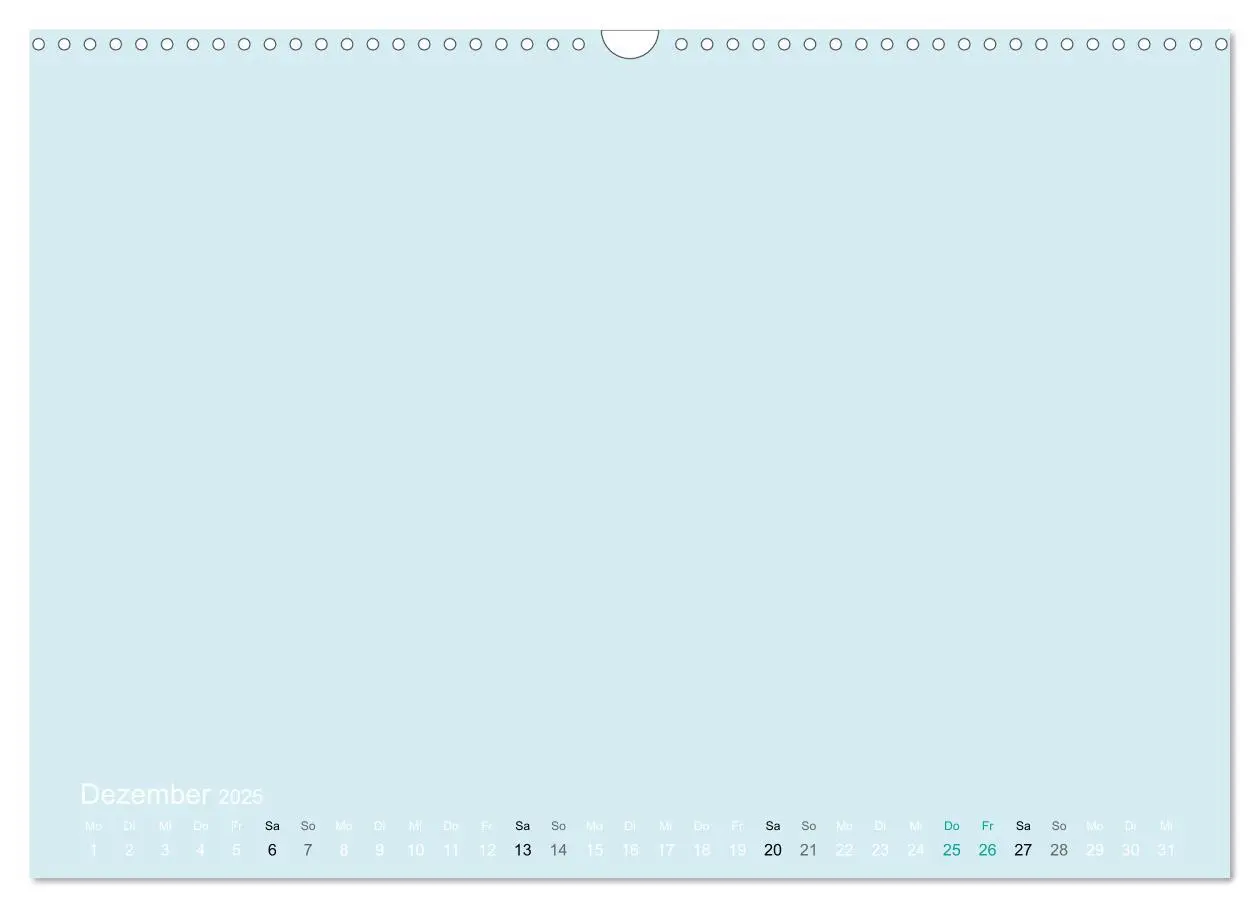 Bild: 9783435770038 | Bastelkalender - hell Blau (Wandkalender 2025 DIN A3 quer),...