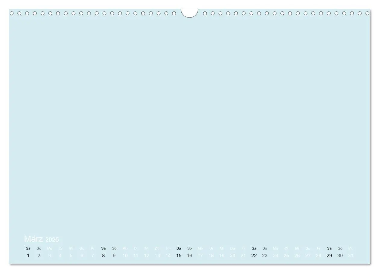 Bild: 9783435770038 | Bastelkalender - hell Blau (Wandkalender 2025 DIN A3 quer),...
