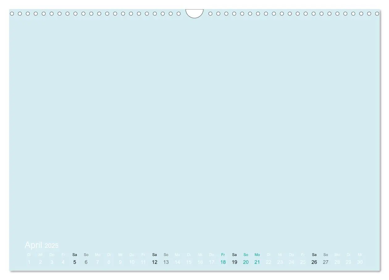 Bild: 9783435770038 | Bastelkalender - hell Blau (Wandkalender 2025 DIN A3 quer),...