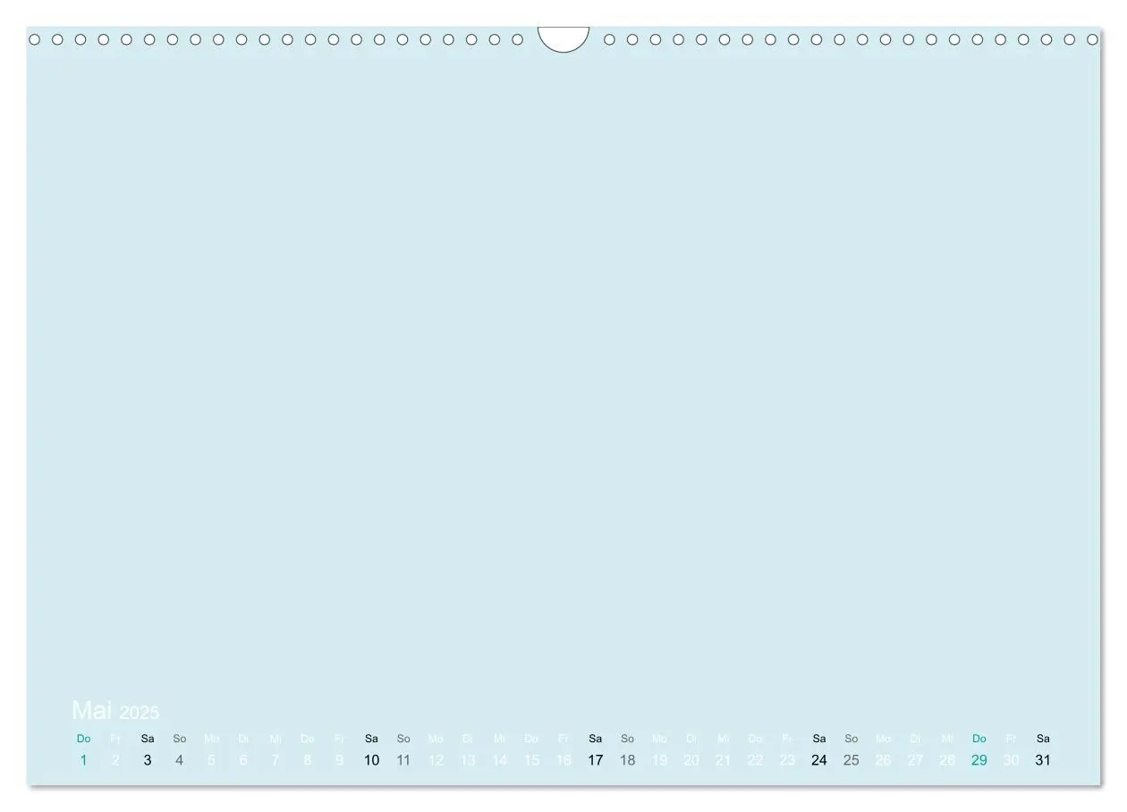 Bild: 9783435770038 | Bastelkalender - hell Blau (Wandkalender 2025 DIN A3 quer),...