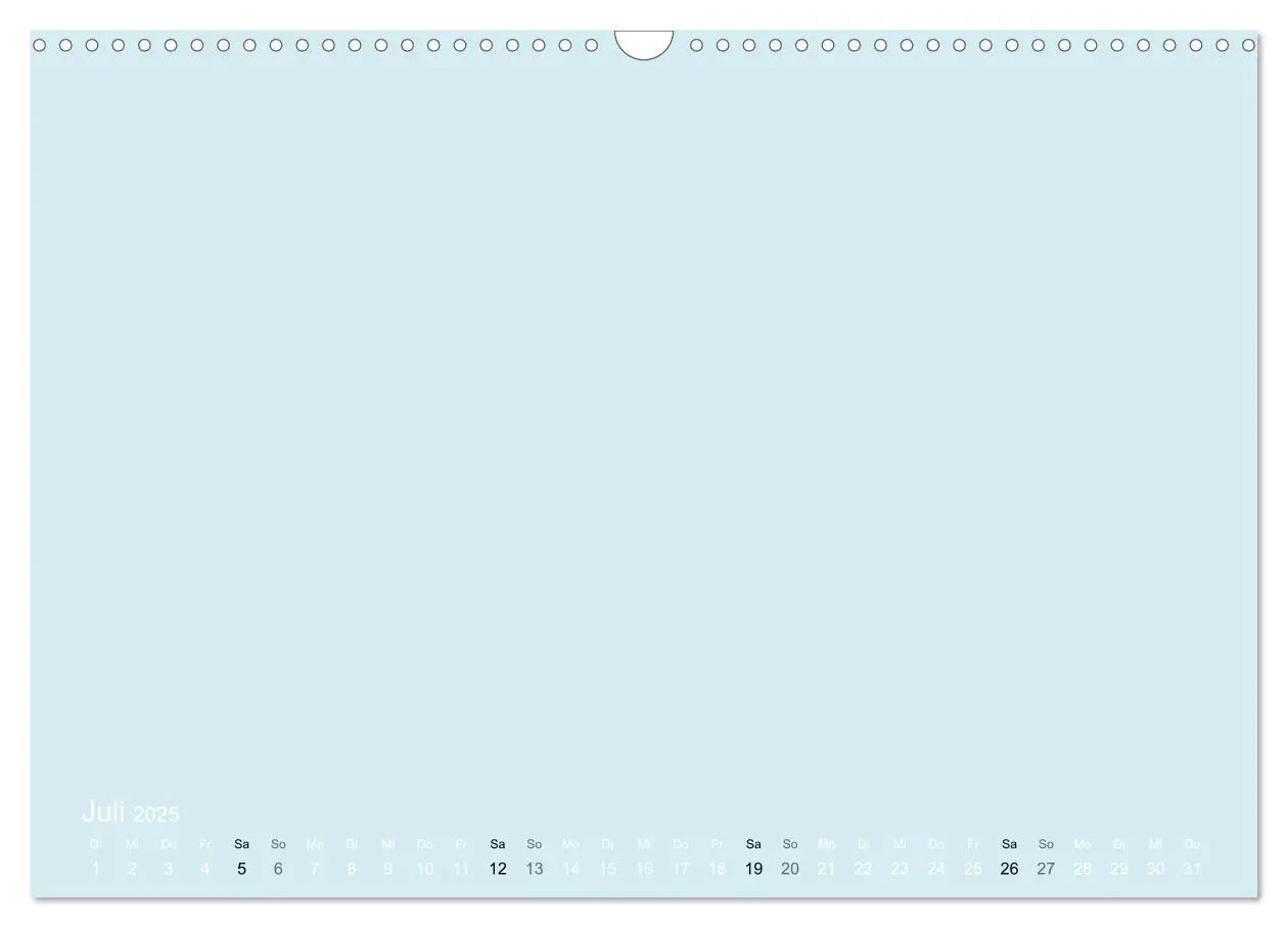 Bild: 9783435770038 | Bastelkalender - hell Blau (Wandkalender 2025 DIN A3 quer),...