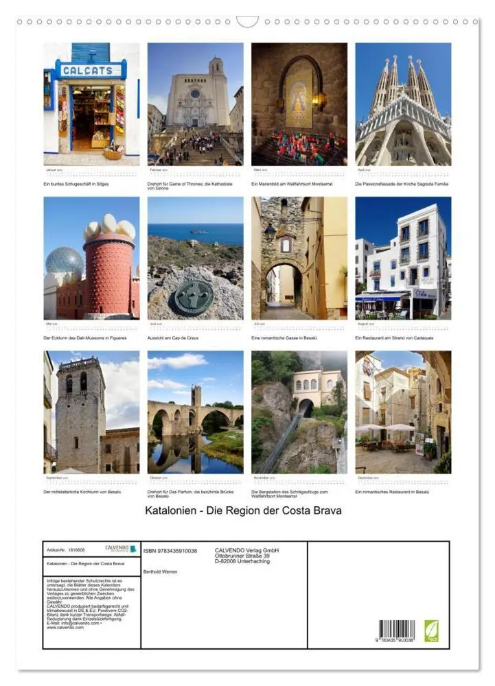 Bild: 9783435910038 | Katalonien - Die Region der Costa Brava (Wandkalender 2025 DIN A2...
