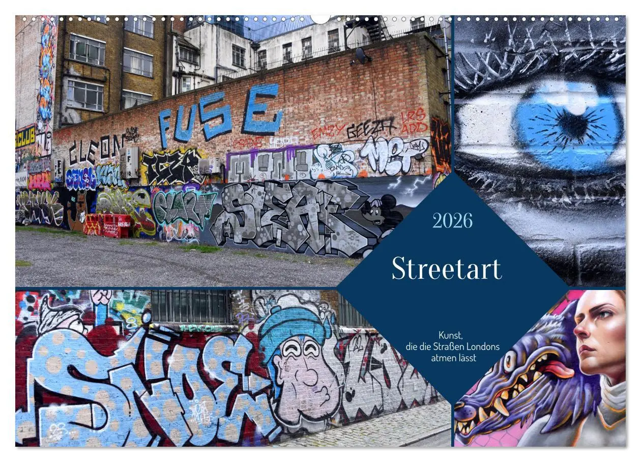 Cover: 9783457310038 | Streetart-Kunst, die die Straßen Londons atmen lässt (Wandkalender...
