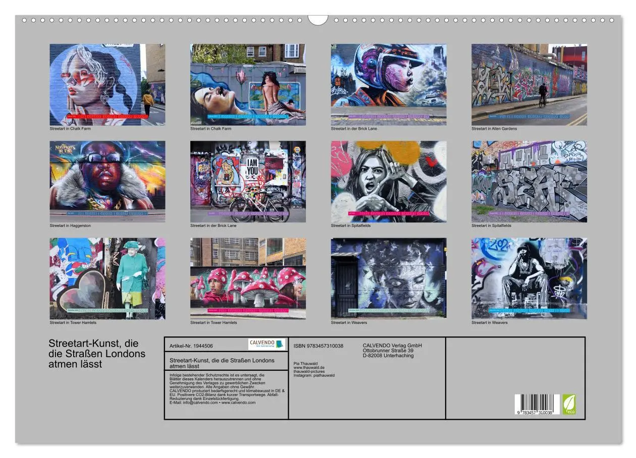 Bild: 9783457310038 | Streetart-Kunst, die die Straßen Londons atmen lässt (Wandkalender...
