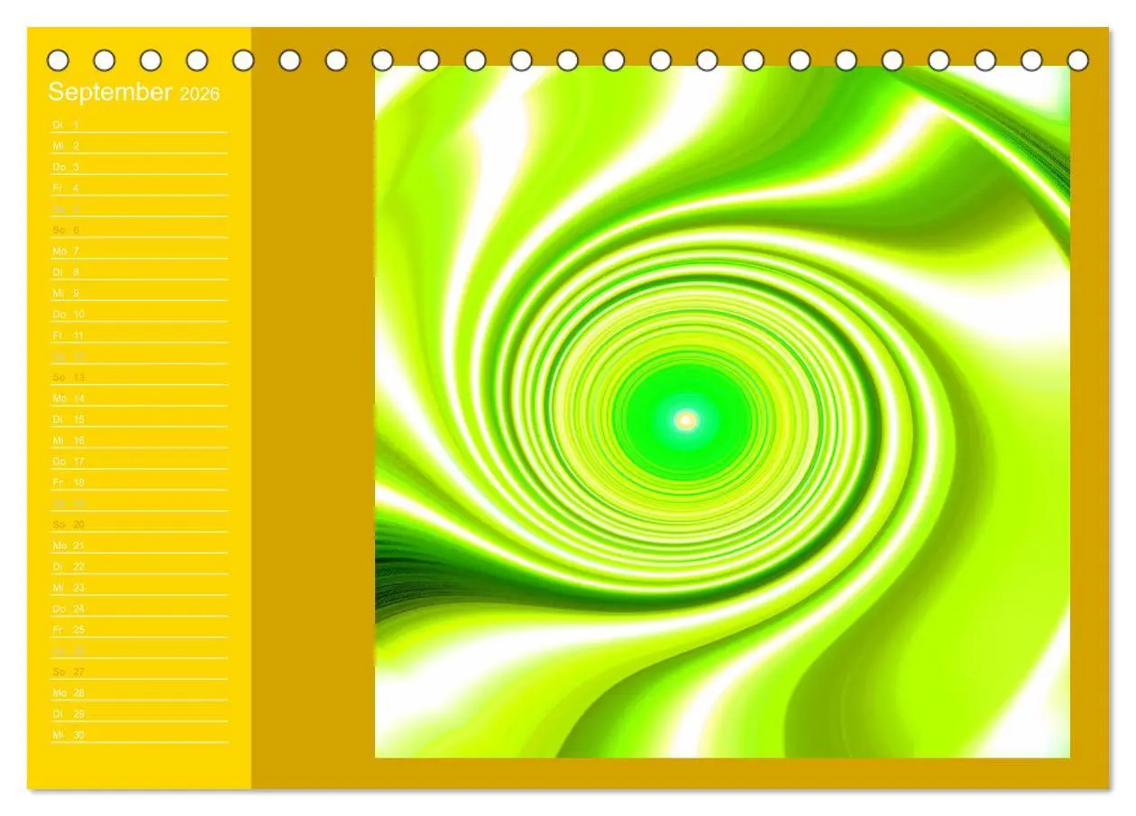 Bild: 9783516190038 | Energie-Spiralen 2026 (Tischkalender 2026 DIN A5 quer), CALVENDO...