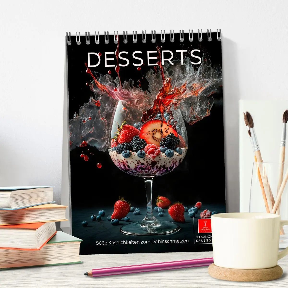 Bild: 9783516330038 | Desserts - Süße Köstlichkeiten zum Dahinschmelzen (Tischkalender...