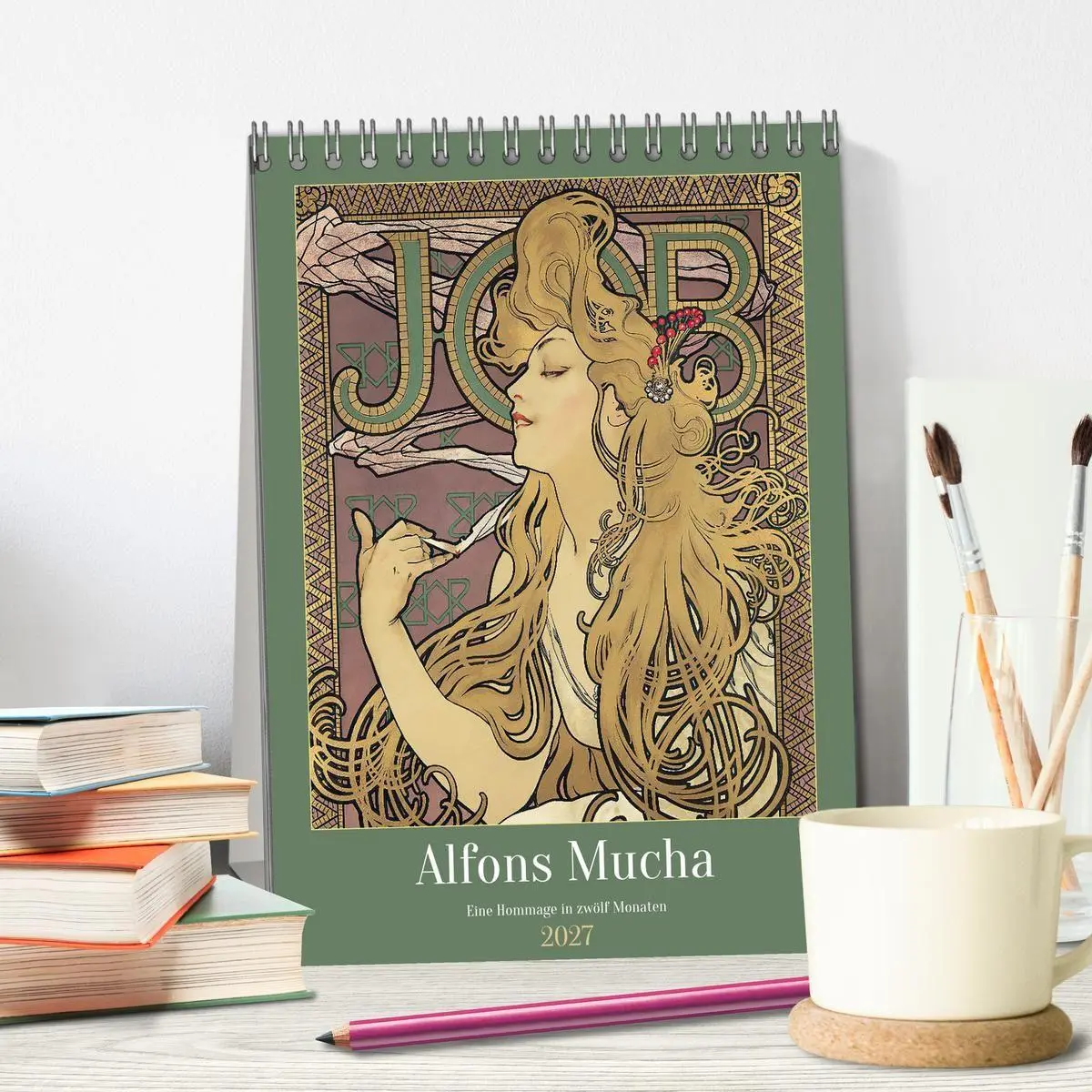 Bild: 9783569280038 | Alfons Mucha - Eine Hommage in zwölf Monaten (Tischkalender 2027...