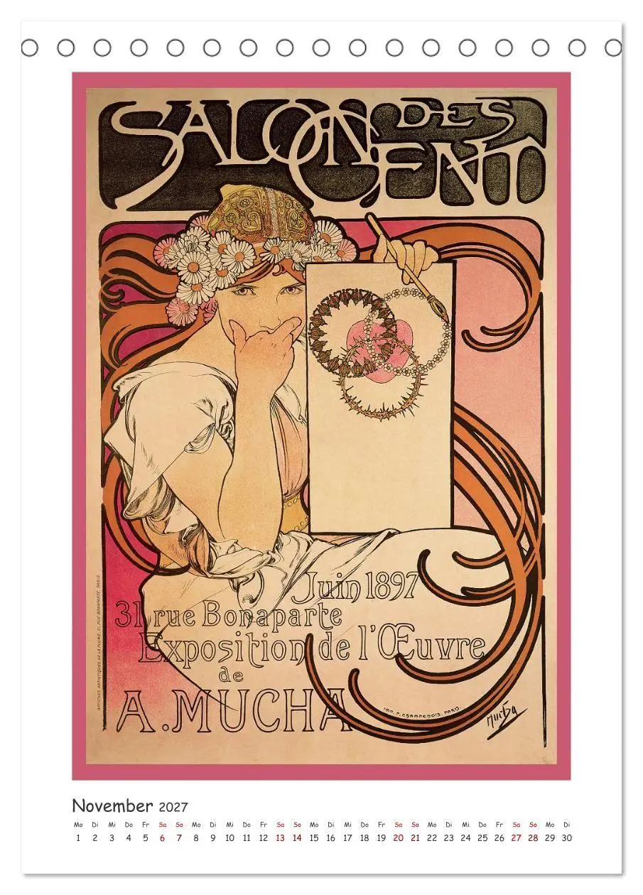 Bild: 9783569280038 | Alfons Mucha - Eine Hommage in zwölf Monaten (Tischkalender 2027...