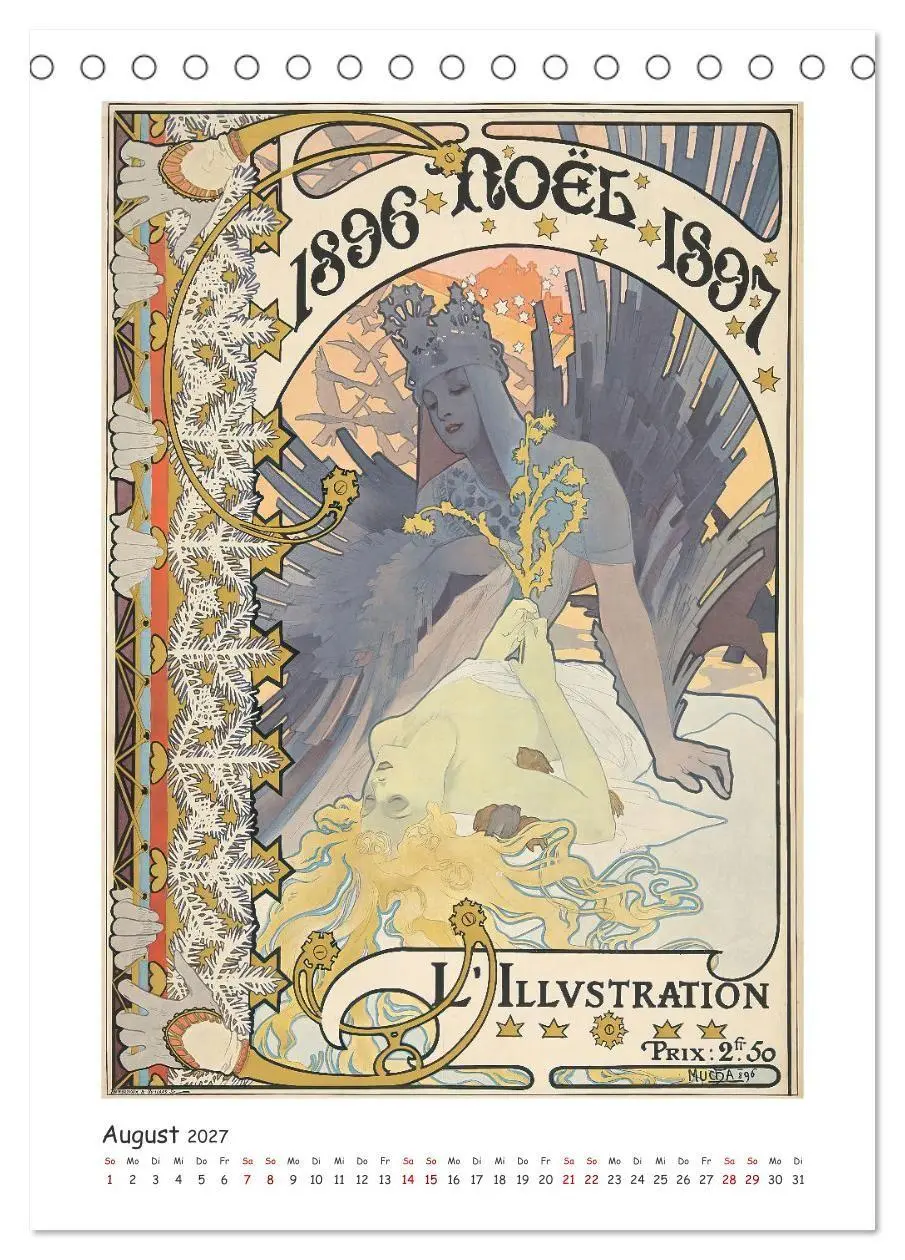 Bild: 9783569280038 | Alfons Mucha - Eine Hommage in zwölf Monaten (Tischkalender 2027...
