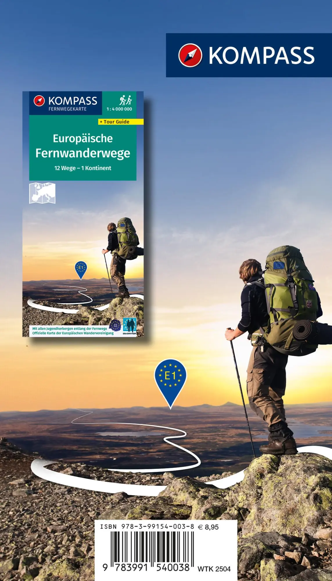 Rückseite: 9783991540038 | KOMPASS Wander-Tourenkarte Hermannsweg und Eggeweg, Die...