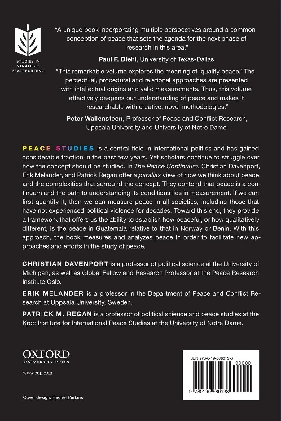 Rückseite: 9780190680138 | Peace Continuum | What It Is and How to Study It | Davenport (u. a.)