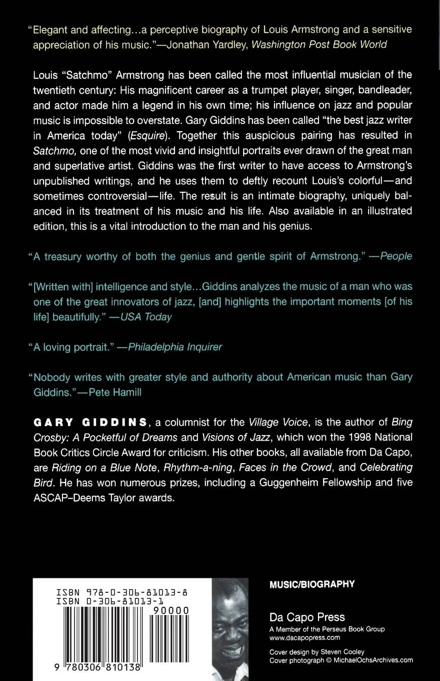 Rückseite: 9780306810138 | Satchmo | The Genius of Louis Armstrong | Gary Giddins | Taschenbuch