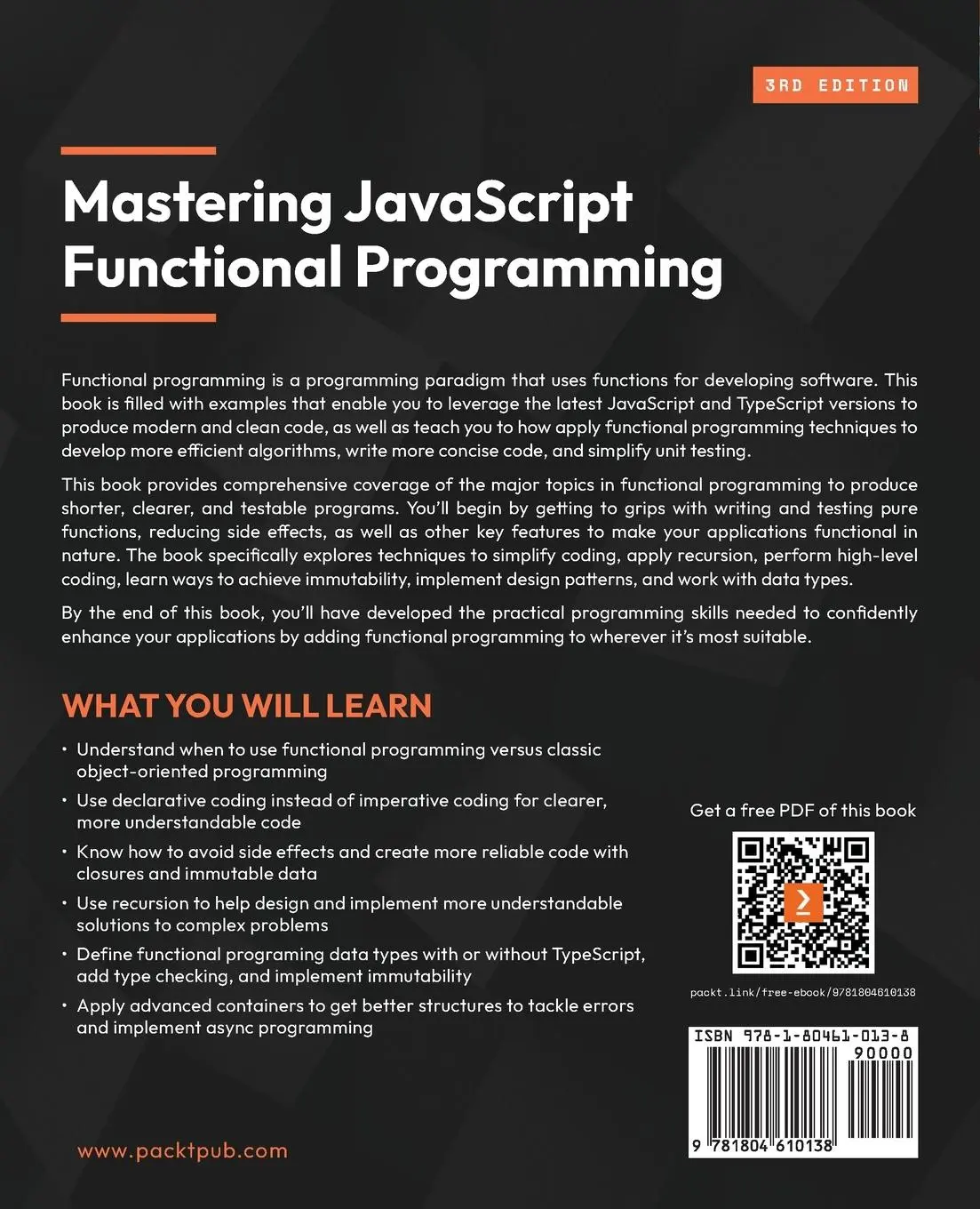 Rückseite: 9781804610138 | Mastering JavaScript Functional Programming - Third Edition | Kereki