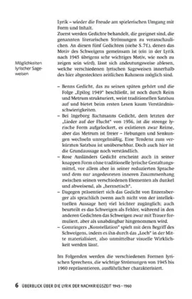 Bild: 9783129230138 | Klett Lektürehilfen Lyrik der Nachkriegszeit 1945 - 1960 | Petruschke