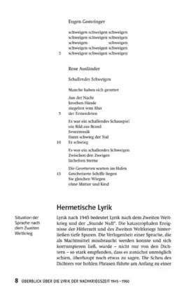 Bild: 9783129230138 | Klett Lektürehilfen Lyrik der Nachkriegszeit 1945 - 1960 | Petruschke