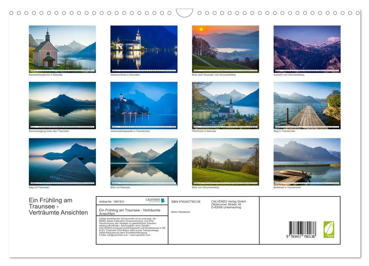 Bild: 9783457780138 | Ein Frühling am Traunsee - Verträumte Ansichten (Wandkalender 2026...
