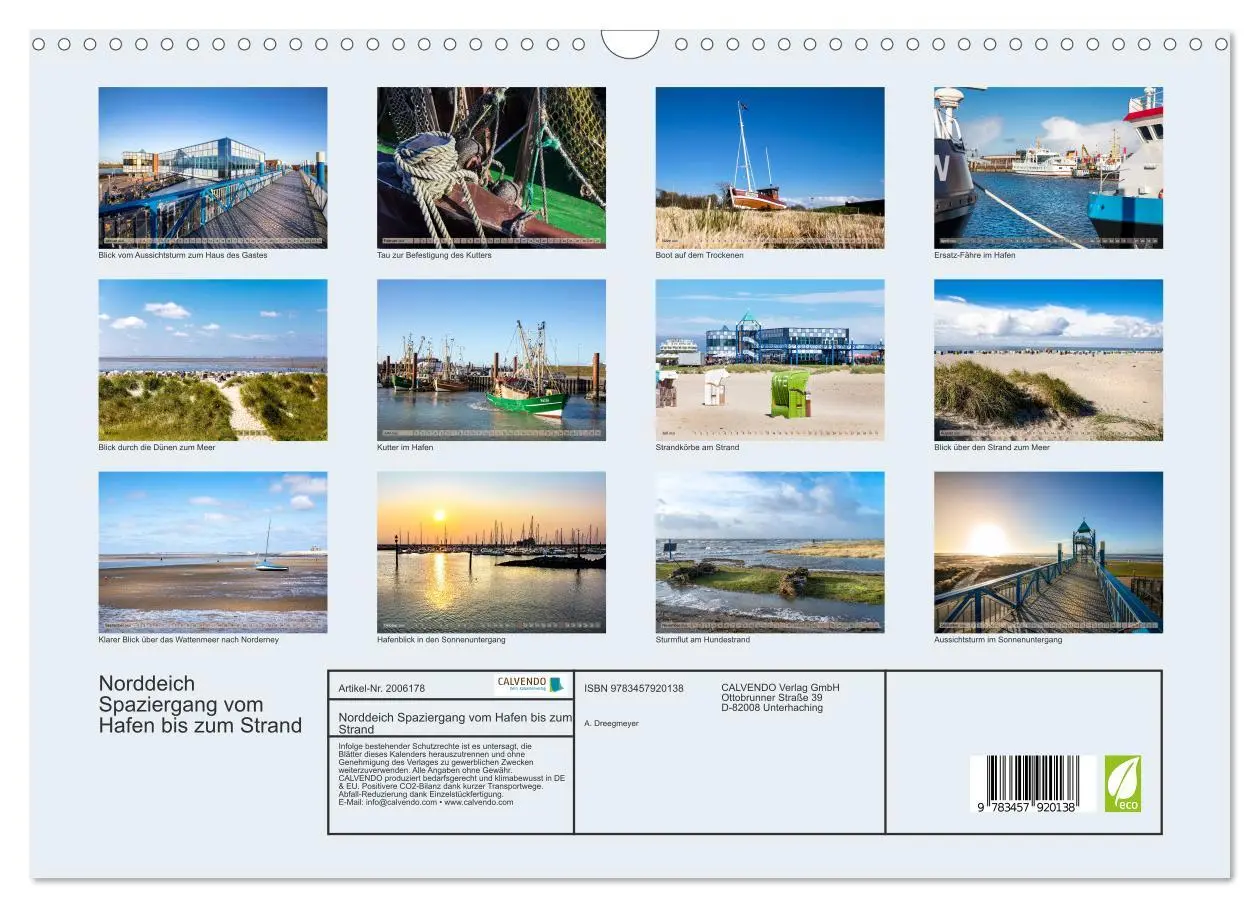 Bild: 9783457920138 | Norddeich Spaziergang vom Hafen bis zum Strand (Wandkalender 2026...