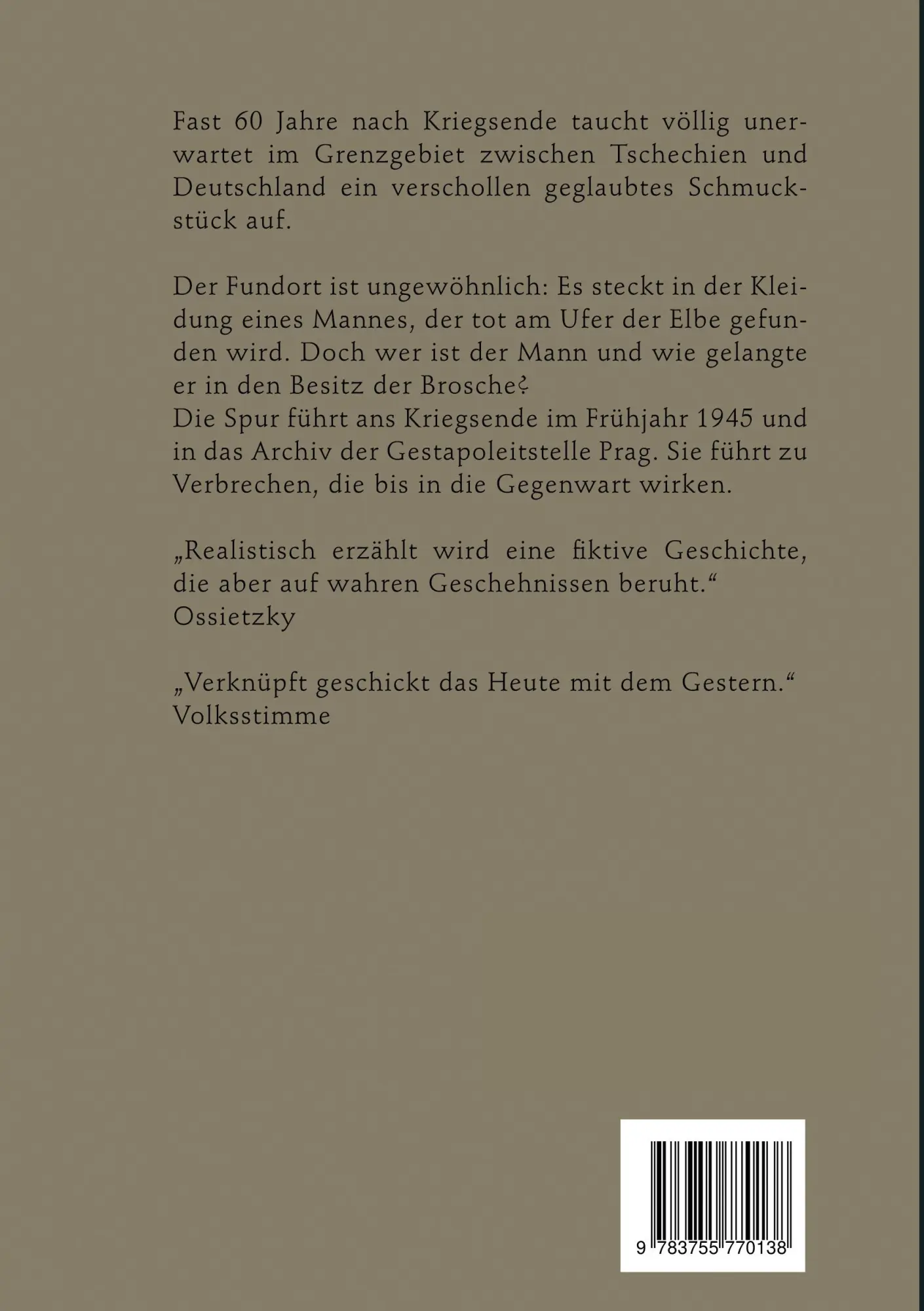 Rückseite: 9783755770138 | Die Brosche | Ein spannender Thriller auf den Spuren der Vergangenheit