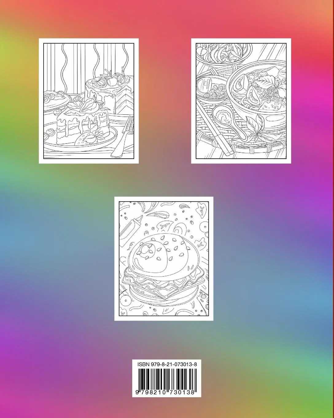 Rückseite: 9798210730138 | Delicious Food Coloring Book | Sophia Caleb | Taschenbuch | Englisch